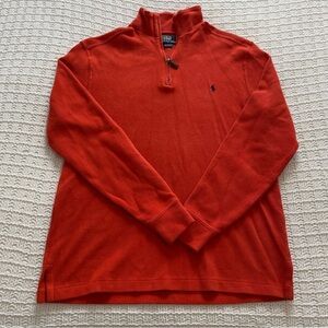 Ralph Lauren Vibrant Orange Quarter-Zip Sweater